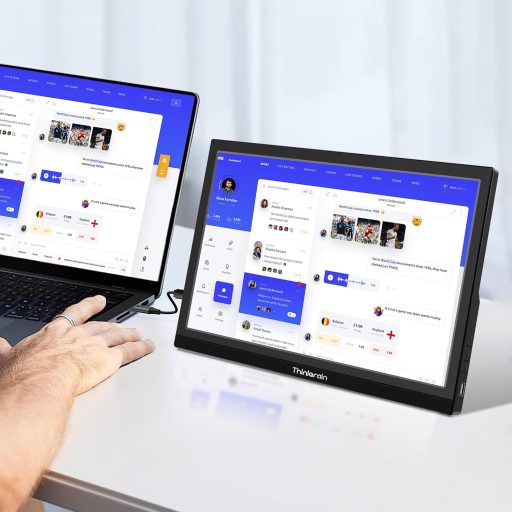 Thinlerain 15,6" Prenosný Monitor FHD 1920x1080 - HDMI, USB-C Pripojenie, Vstavané Reproduktory, Kompatibilný s MacBook, PC, Laptop, Xbox, PS4