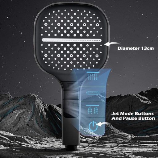 MILIWAN XXXL Esőzuhany 7 Funkciós Kézi Zuhanyfej Vízspórlóval és Nyomásfokozóval