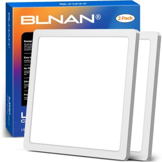   BLNAN 2 buc. Plafonieră LED Ultra-subțire 18W - 1800lm Panou cu Iluminare de Fundal și 3 Temperaturi de Culoare, 22cm, pentru Baie, Bucătărie