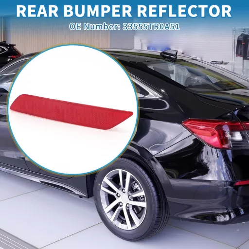 ABSOPRO Hátsó Bal Lökhárító Reflektor Honda Civic 2013-2015 Piros