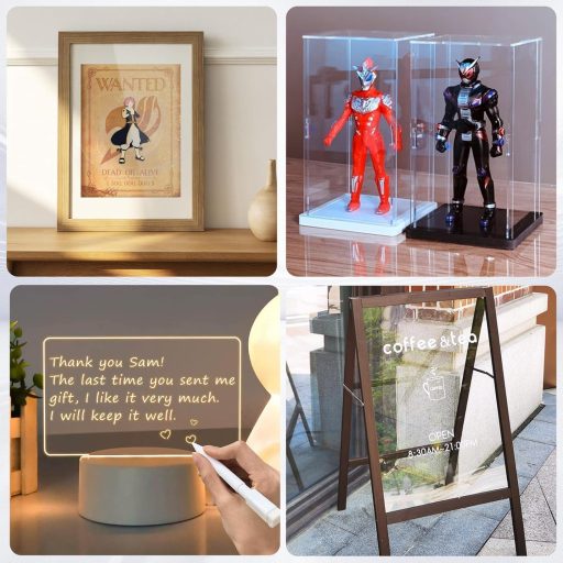 Placă din sticlă acrilică Langaelex 3mm, dimensiune A3, transparentă, pentru tăiere laser și proiecte de artizanat