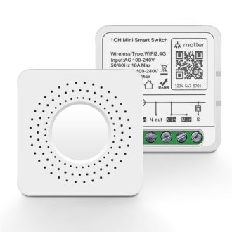   MVAVA Matter Kompatibilný Mini WiFi Smart Switch Relé Modul - Prestavba inteligentnej domácnosti s podporou Alexa, Google Home a Home Assistant