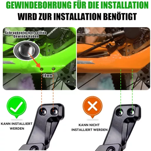 Cric reglabil pentru bicicletă RBRL din aluminiu, pentru biciclete de munte și electrice de 24-29 inchi