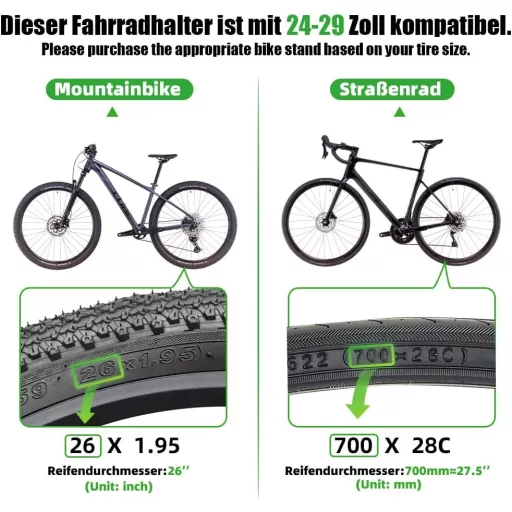Cric reglabil pentru bicicletă RBRL din aluminiu, pentru biciclete de munte și electrice de 24-29 inchi