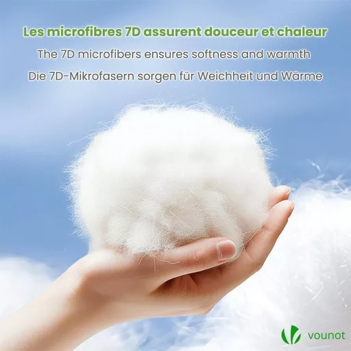 VOUNOT 3 az 1-ben 13.5 Tog Paplan 200x200 cm Fehér Téli Paplanhuzat Puha Mikroszál - 200x200 cm, 4 Seasons Duvet
