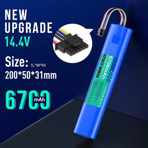 CITYORK 14,4V 6700mAh Li-ion Pótakkumulátor Neato Botvac D3 D5 D6 D7 Robotporszívókhoz - Túltöltés Elleni Védelemmel, 300+ Töltési Ciklus