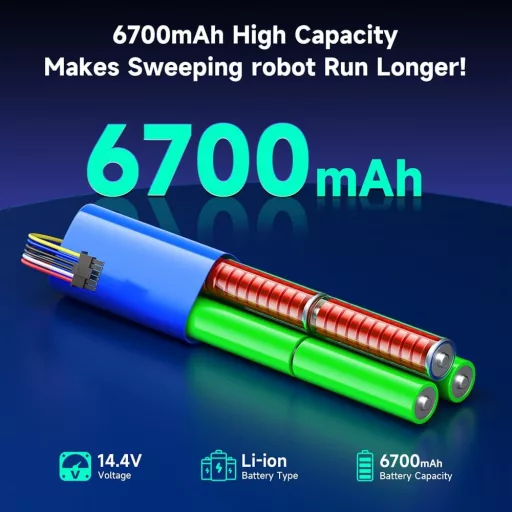 CITYORK 14,4V 6700mAh Li-ion Náhradná batéria pre robotické vysávače Neato Botvac D3 D5 D6 D7 - s ochranou proti prebitiu, 300+ nabíjacích cyklov