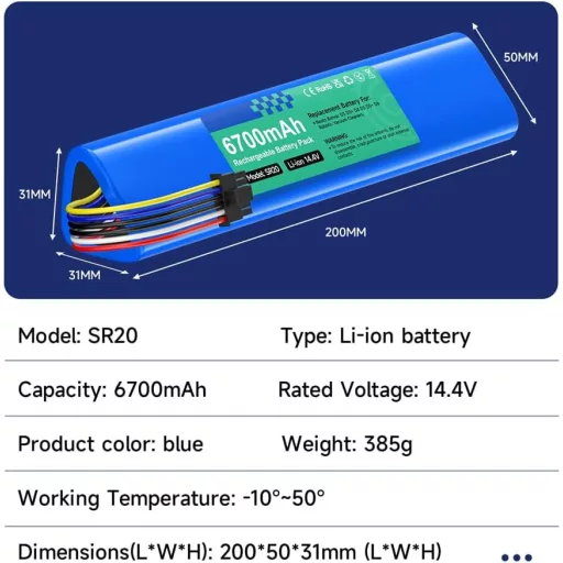 CITYORK 14,4V 6700mAh Li-ion Náhradná batéria pre robotické vysávače Neato Botvac D3 D5 D6 D7 - s ochranou proti prebitiu, 300+ nabíjacích cyklov