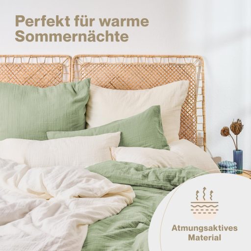 Blumtal Muslin Pamut Ágynemű 155x220 cm + 40x80 cm Oeko-Tex Beige