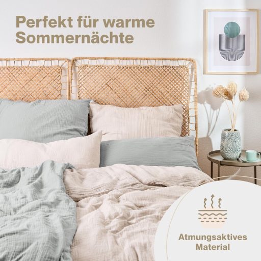 Blumtal Oeko-Tex Pamut Ágynemű Szett 135x200 cm + 80x80 cm Kék