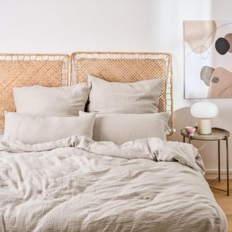   Blumtal Ágyneműhuzat 200x200 cm Oeko-Tex Szürke + 2 Párnahuzat 40x80 cm