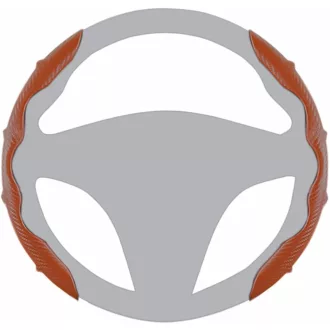   BROVACS Kormányzat Karbonszálas Minta, Univerzális Csúszásmentes, O/D-Form, 35,6-40,6cm, Világosbarna