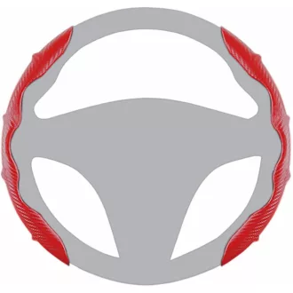   BROVACS Szénszálas Kormánykover Piros Univerzális 36-41cm Anti-slip PU Bőr