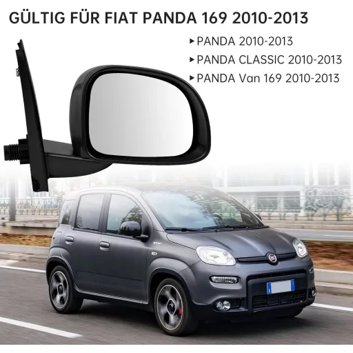 Convitex Fiat Panda 169 Jobb Oldali Elektromos Visszapillantó Tükör - Domború Üveggel, Utasoldali, 2010-2013 Modellekhez, OEM 0735531720