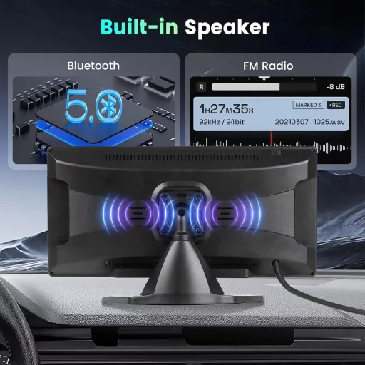 Hodozzy 10.36" Autórádió Carplay Android Vezeték Nélküli Tolatókamera Bluetooth