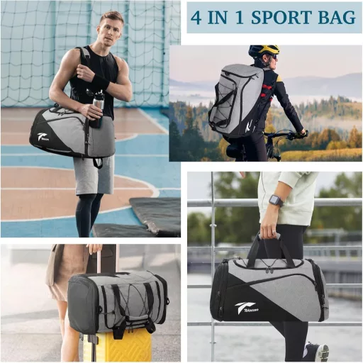 Geantă sport Tolaccea extensibilă 54-72L, rucsac cu compartiment pentru încălțăminte și laptop, pentru călătorii și antrenamente