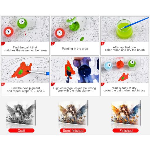 TISHIRON Set za slikanje 16x20 Slikanje po brojevima za odrasle i djecu