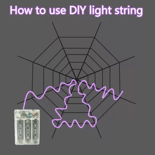 KEELYY 80 LED Șir de Lumini Pânză de Păianjen, Decorațiune Halloween Exterior Interior