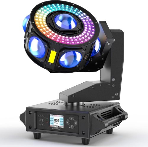 Proiector Moving Head LED RGBW de 100W pentru Scenă și Disco - Lampă de Scenă cu 19/25 Canale pentru Nuntă, Petreceri, Cluburi