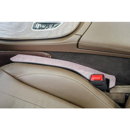 Set 2 bucăți umplutură pentru spațiul dintre scaune auto cu sclipici și diamante cwboine, roz