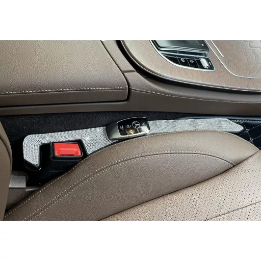 Set de umplutură pentru spațiul dintre scaunele auto cwboine, 2 bucăți, alb - Umplere universală a spațiilor pentru mașină