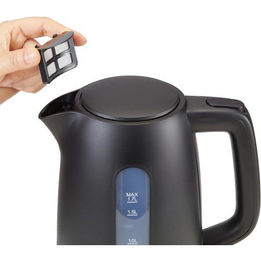 Amazon Basics 1,7 literes vízforraló 2200W, BPA-mentes, 360° forgatható talp, automata kikapcsolás