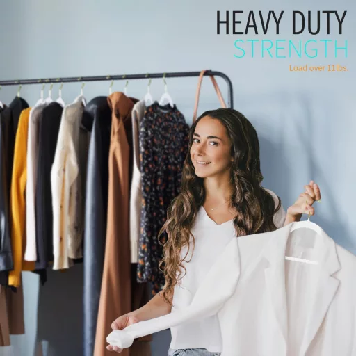 ManGotree, 22 buc. Umerașe de catifea cu cârlig rotativ auriu, antiderapante, pentru costume, alb