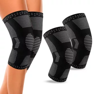   Kompresná kolenná ortéza Bahía Aventura na podporu menisku a väzov, čierna, L