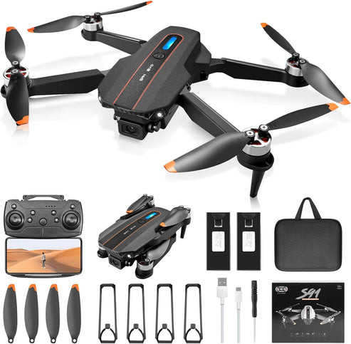4K HD kamerás drón gyerekeknek – Összecsukható FPV quadcopter táskával, körrepülés, 3D bukfenc, egygombos visszatérés, headless mód