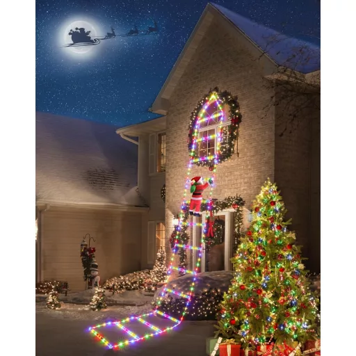 iShabao 3M Karácsonyfa Fényfüzér 310 LED Színes Világítás Távirányítóval Időzítővel