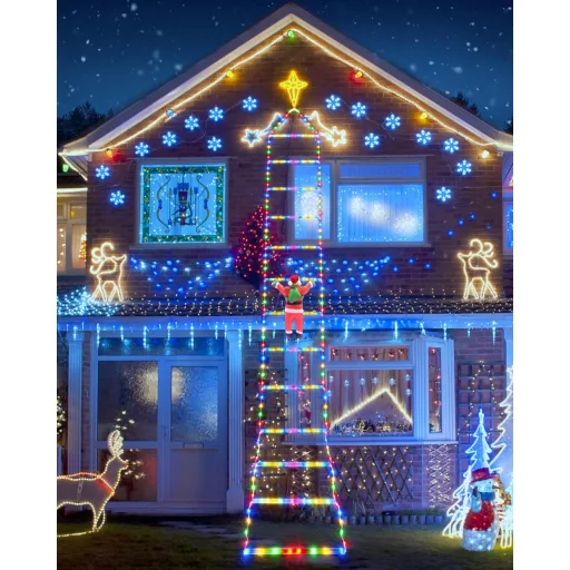 iShabao 3M Karácsonyfa Fényfüzér 310 LED Színes Világítás Távirányítóval Időzítővel