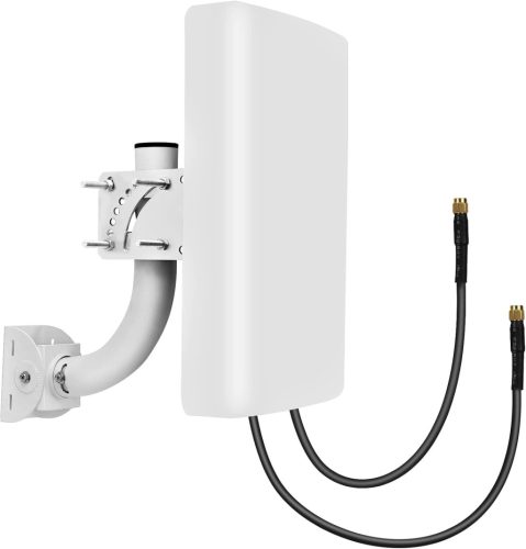 Maswell 4G LTE Kültéri Antenna 2X2 MIMO 10dBi Erősítésű 700-2700MHz Irányított Panel Antenna Routerekhez RV Kempingezéshez 2.2m RG58 Kábelle