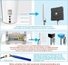 Maswell 4G LTE Kültéri Antenna 2X2 MIMO 10dBi Erősítésű 700-2700MHz Irányított Panel Antenna Routerekhez RV Kempingezéshez 2.2m RG58 Kábelle