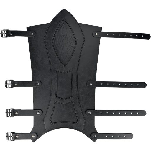 HiiFeuer Középkori Lábvédő Páncél LARP Jelmezhez Fekete