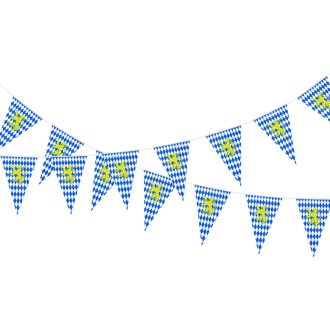   NEBURORA 10m Oktoberfest Dekoratív Zászlófüzér Bajor Díszítés Sárga Oroszlán