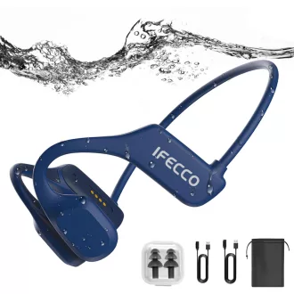   Vodotesné slúchadlá na kostné vedenie IFECCO IP68 Bluetooth s MP3 na plávanie
