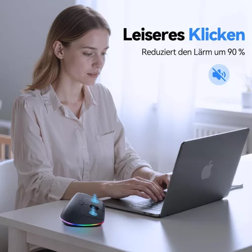 TECKNET ergonomická bezdrôtová vertikálna mini myš 2.4G pre malé ruky