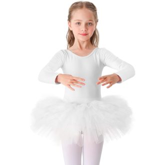   Bezioner Gyerek Balett Ruha Tütü Hosszú Ujjú Balett Dressz Lányoknak