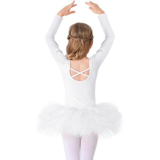 Bezioner Gyerek Balett Ruha Tütü Hosszú Ujjú Balett Dressz Lányoknak