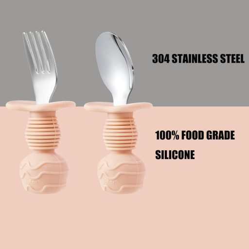 PandaEar 6 részes gyermek evőeszköz szett szilikon nyéllel, BPA mentes