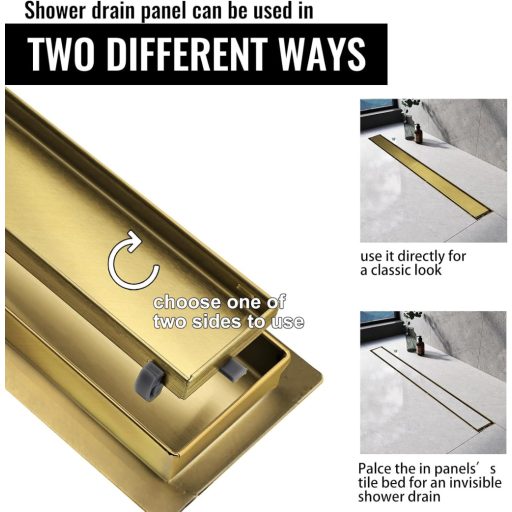 Sunrik Arany Zuhanylefolyó 360° Szifonnal 50 cm