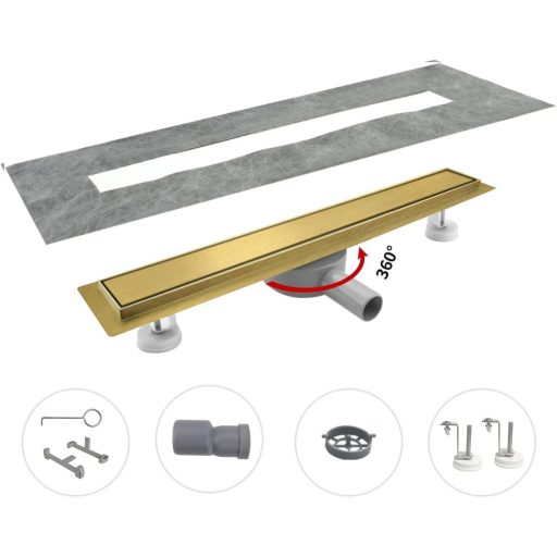 Sunrik Arany Zuhanylefolyó 360° Szifonnal 50 cm