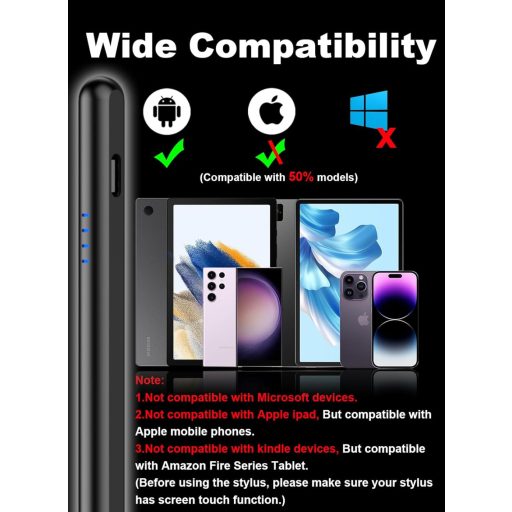 DOGAIN Stylus Pen érintőképernyős Android tablethez és okostelefonhoz, mágneses toll Samsung Huawei Lenovo kompatibilis