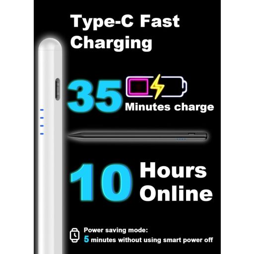 DOGAIN Stylus Pen fehér mágneses érintőceruza Samsung Tab A11+ Huawei Lenovo tablethez