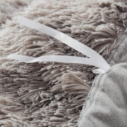 EMME Flanel Ágynemű Szett 220x240 cm Puha Paplan Takaró Párnahuzattal Szürke