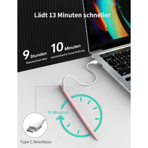 MEKO iPad Toll Gyorstöltéssel - Tenyérérzékelés és Dőlésérzékenység - Kompatibilis iPad Pro 11/12.9, iPad 6-10, Mini 5-6, Air 3-5 Generációk