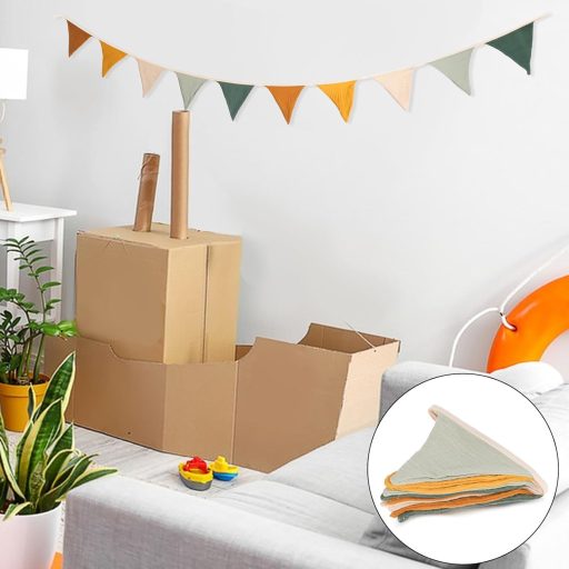 Cobee 286 cm-es gyerekszobai függő dekoráció, pamut textil füzér, szülinapi party banner