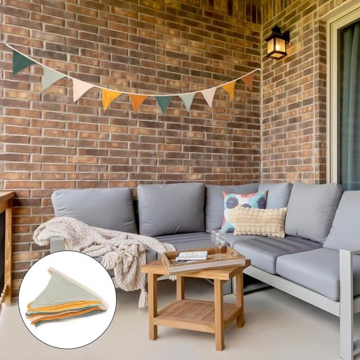 Cobee 286 cm-es gyerekszobai függő dekoráció, pamut textil füzér, szülinapi party banner