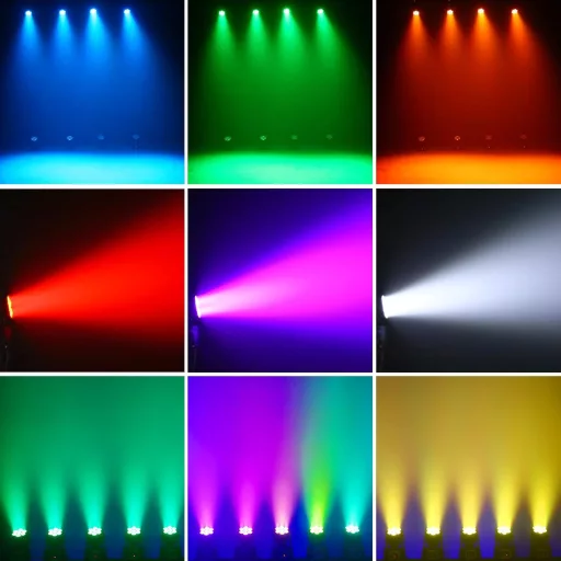 UKing 7x15W Mini Moving Head LED DMX512 RGBW Lumină Disco cu Telecomandă, Efect Stroboscopic, Lumină DJ pentru Petreceri