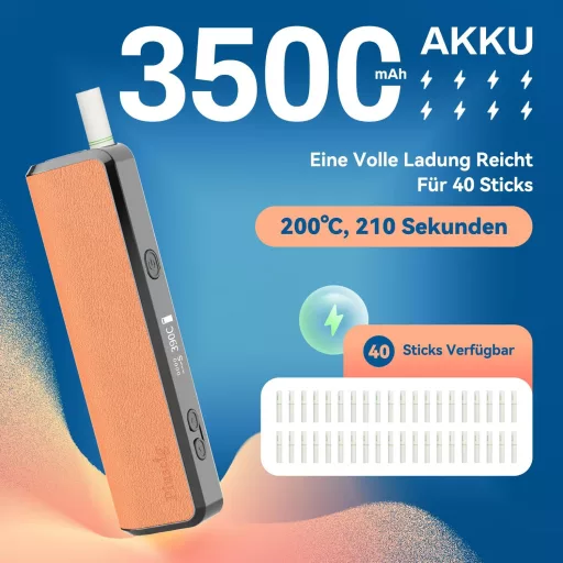 Pluscig X30 Dohányhevítő TEREA Patronokhoz, Precíz Hőmérséklet Szabályozás, 3500 mAh Akkumulátor, OLED Kijelző, Bőr Borítás, Retro Stílus, B